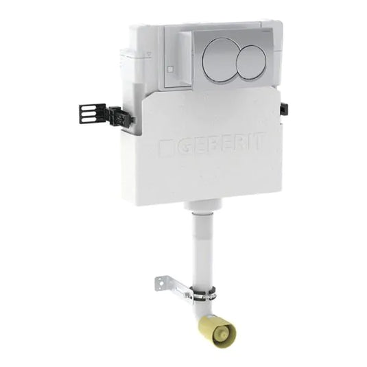 Geberit Alpha Concealed Cistern & Alpha01 Round Flush Plate | 109.014.21.1