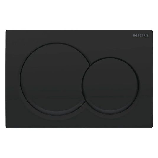 Geberit Alpha01 Round Dual Flush Plate Matt Black | 115.035.14.1