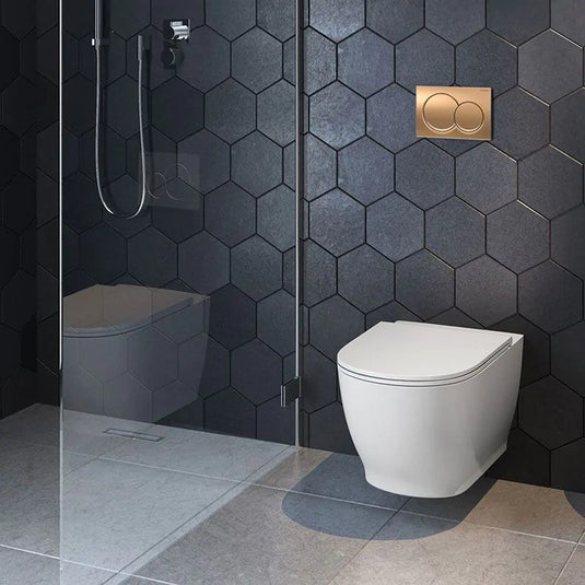 Geberit Alpha01 Round Dual Flush Plate Red Gold | 115.035.QA.1