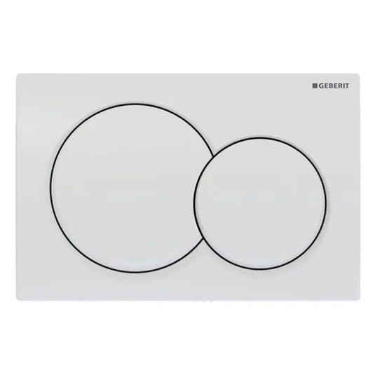 Geberit Alpha01 Round Dual Flush Plate White | 115.035.11.1