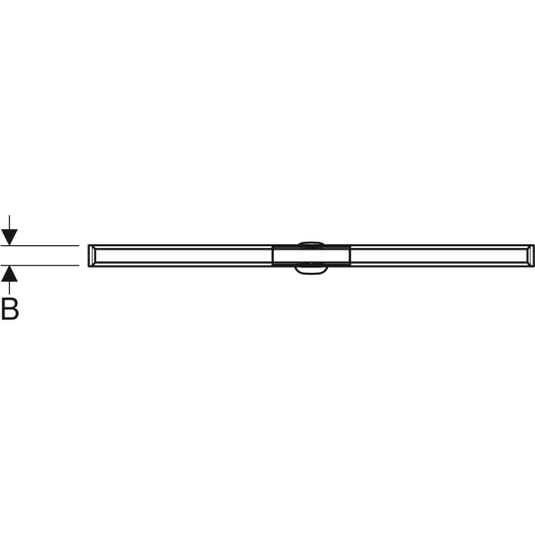 Geberit CleanLine20 Shower Channel 90cm Polished/Brushed Metal | 154.450.KS.1