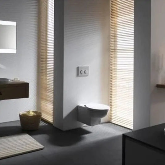 Geberit Omega20 Round Dual Flush Plate Matt & Gloss Chrome | 115.085.KH.1