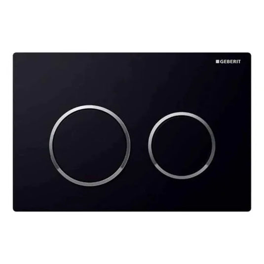 Geberit Omega20 Round Dual Flush Plate Matt Black | 115.085.16.1