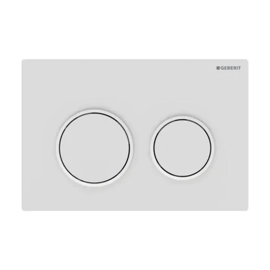 Geberit Omega20 Round Dual Flush Plate Matt White | 115.085.01.1