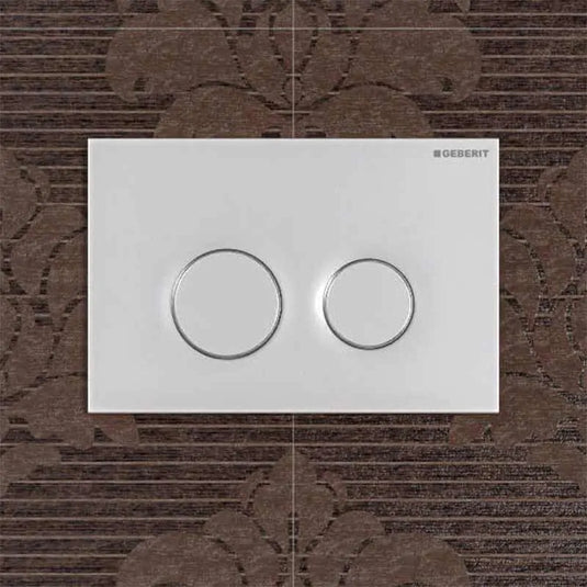 Geberit Omega20 Round Dual Flush Plate White & Gloss Chrome | 115.085.KJ.1