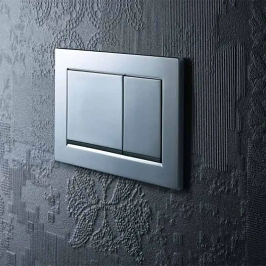 Geberit Omega20 Square Dual Flush Plate Gloss & Matt Chrome | 115.080.KH.1