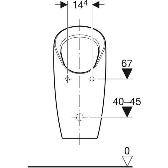 Geberit Preda Waterless Urinal | 116.071.00.1
