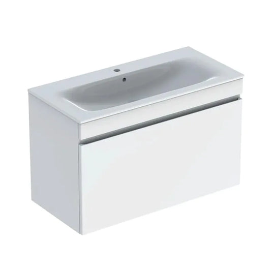 Geberit Renova Plan 1000mm Slim Rim Vanity Unit & Basin White | 501.917.01.1