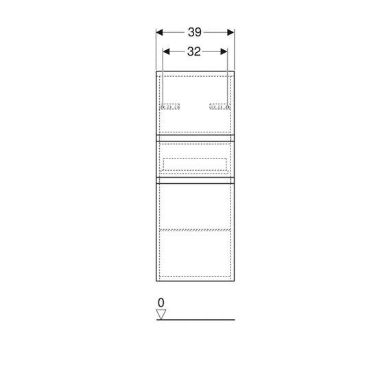 Geberit Renova Plan 105cm Medium Level Bathroom Wall Cabinet Lava | 501.922.JK.1