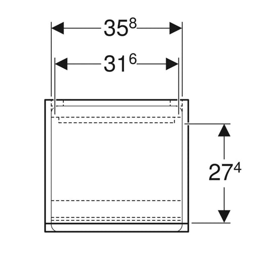 Geberit Renova Plan 105cm Medium Level Bathroom Wall Cabinet Lava | 501.922.JK.1
