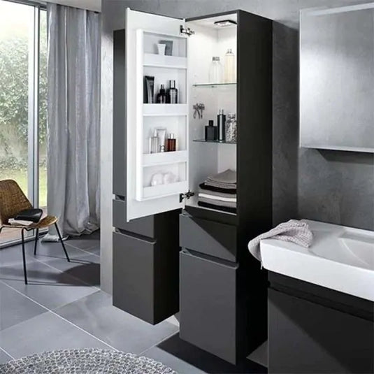 Geberit Renova Plan 180cm Tall Bathroom Cabinet Matt Lava | 501.923.JK.1