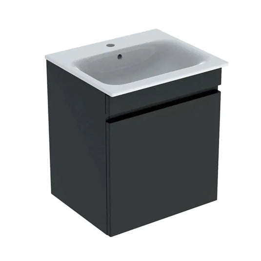 Geberit Renova Plan 600mm Slim Rim Vanity Unit & Basin Lava | 501.915.JK.1
