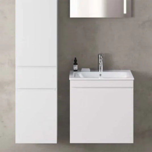 Geberit Renova Plan 600mm Slim Rim Vanity Unit & Basin White | 501.915.01.1
