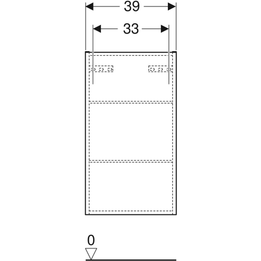 Geberit Renova Plan 70cm High Level Bathroom Wall Cabinet White | 501.920.01.1