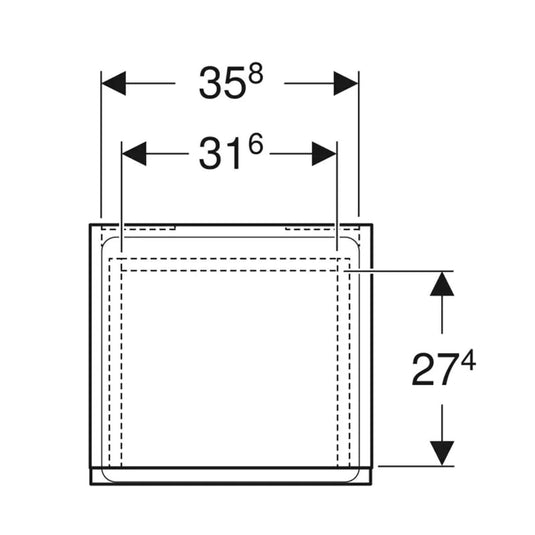 Geberit Renova Plan 70cm Low Level Bathroom Wall Cabinet Lava | 501.921.JK.1 - Envy Bathrooms Ltd