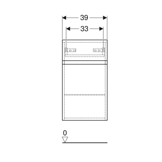Geberit Renova Plan 70cm Low Level Bathroom Wall Cabinet Lava | 501.921.JK.1 - Envy Bathrooms Ltd