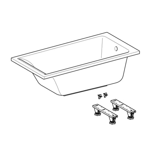 Geberit Renova Plan Single Ended Bath with Feet 1700x700mm | 554.314.01.1