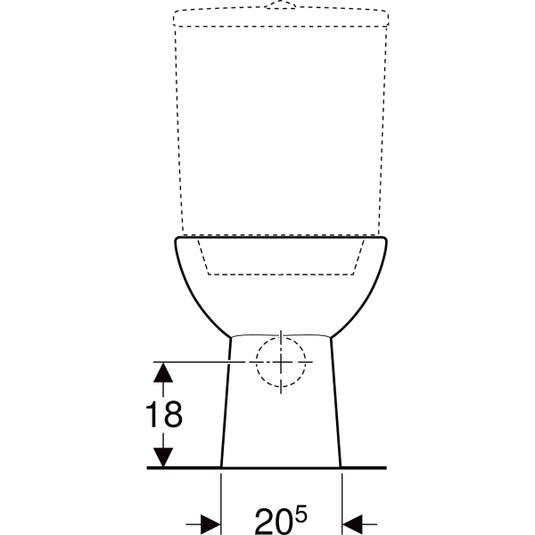 Geberit Selnova Close Coupled Pan 400x356x665mm White | 501.041.00.6