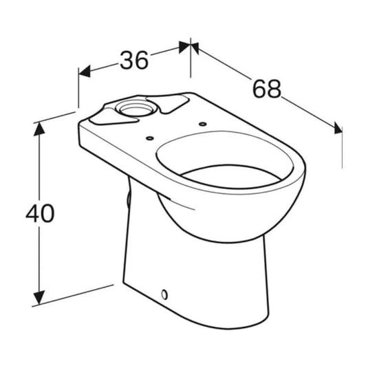 Geberit Selnova Close Coupled Pan 400x360x680mm White | 501.042.00.6