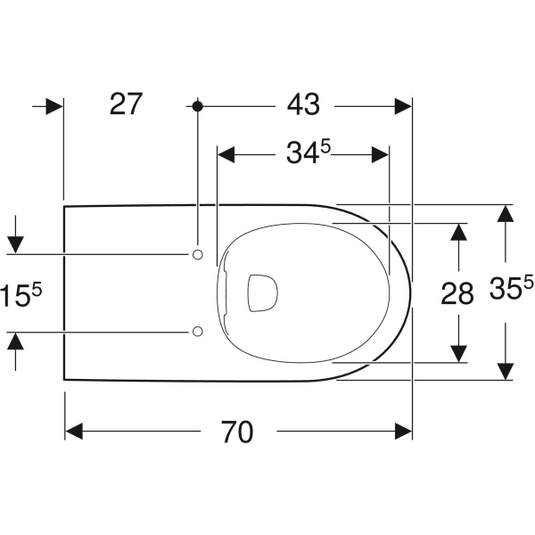 Geberit Selnova Comfort Rimless Wall Hung Pan | 501.046.00.7