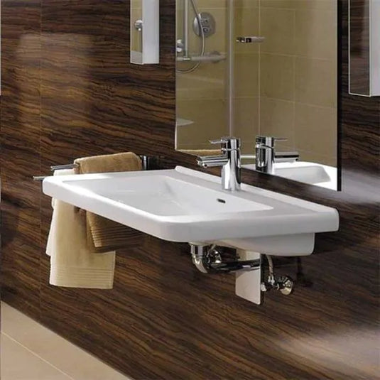Geberit Selnova Comfort Square 650mm Countertop Basin 1 Tap Hole & Overflow | 500.788.01.7