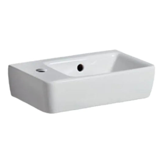 Geberit Selnova Compact 400mm Left-Hand Countertop Basin 1 Tap Hole | 501.518.00.7