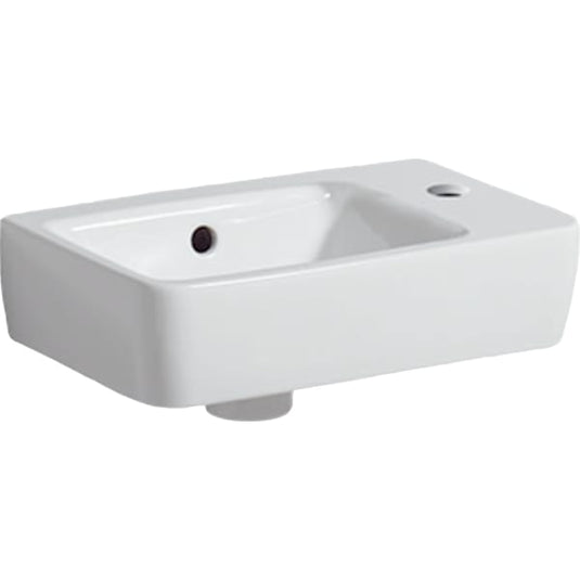 Geberit Selnova Compact 400mm Right-Hand Countertop Basin 1 Tap Hole | 501.517.00.7
