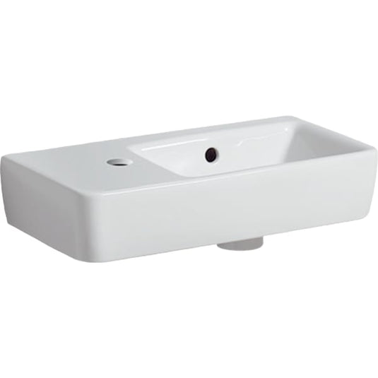 Geberit Selnova Compact 500mm Left-Hand Countertop Basin 1 Tap Hole | 501.506.00.7