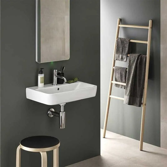 Geberit Selnova Compact 650mm Countertop Basin 1 Tap Hole | 501.890.00.7