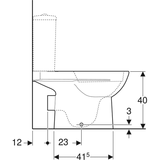 Geberit Selnova Rimless Semi-Shrouded Close Coupled Pan | 500.285.01.6