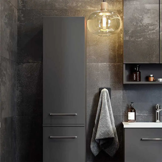 Geberit Selnova Square 1 Door Bathroom Wall Cabinet 330mm Lava | 501.277.00.1