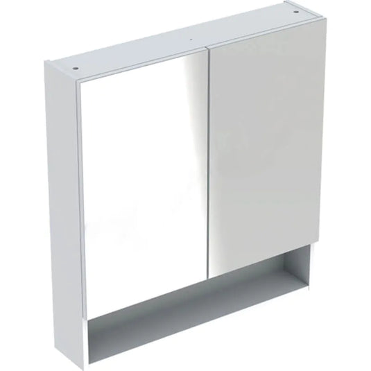 Geberit Selnova Square 2 Doors Mirror Cabinet 588mm White | 501.264.00.1