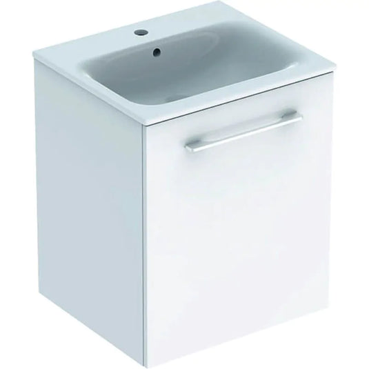 Geberit Selnova Square 550mm Vanity Unit & Basin 1 Door White | 501.248.00.1