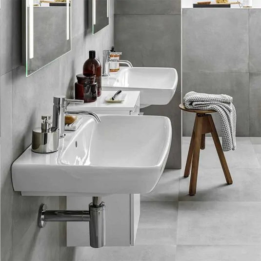 Geberit Selnova Square 600mm Countertop Basin 1 Tap Hole | 501.464.00.6