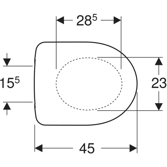 Geberit Selnova Standard Toilet Seat & Cover | 500.337.01.1