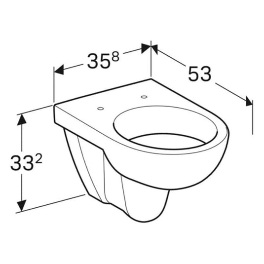 Geberit Selnova Wall Hung Pan 332x358x530mm | 500.260.01.7
