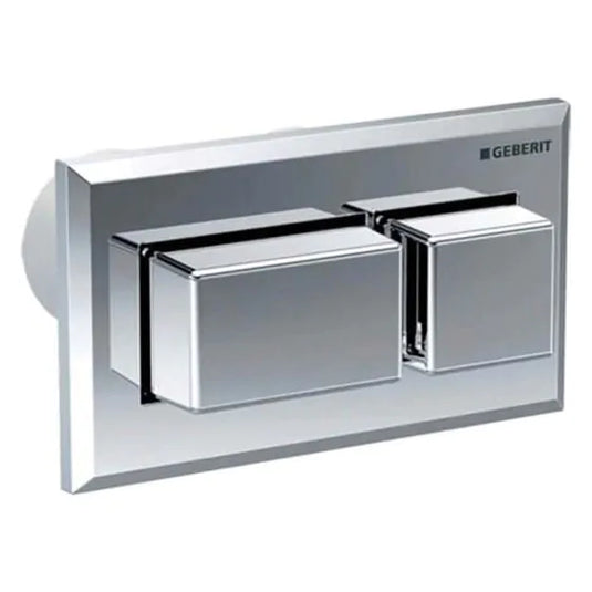 Geberit Sigma 8cm Pneumatic Dual Flush Plate Chrome | 116.054.21.1