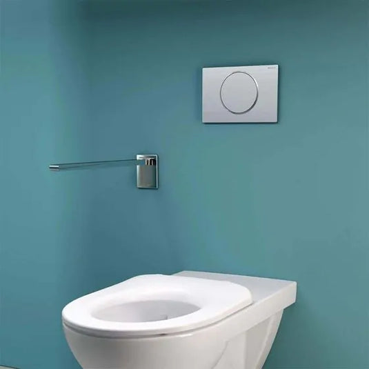 Geberit Sigma10 Round Single Flush Plate Stop & Go Easy Clean Stainless Steel | 115.787.SN.5