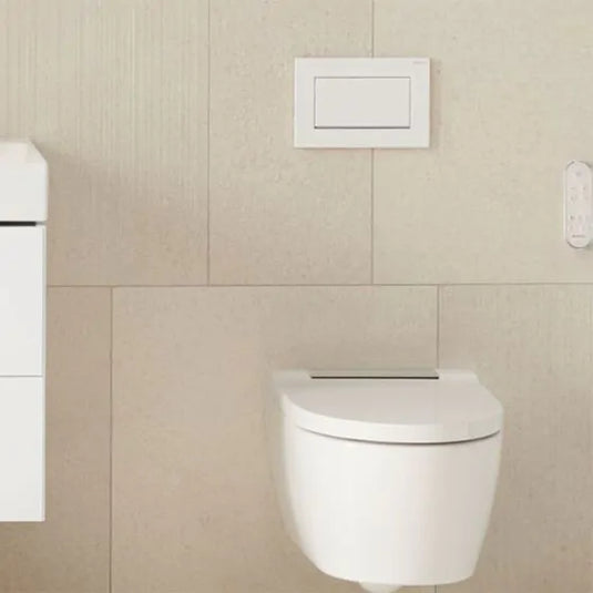 Geberit Sigma10 Square Single Flush Plate Stop & Go Easy Clean White Matt & Gloss Chrome | 115.893.JT.1