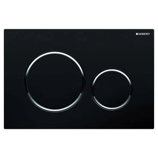 Geberit Sigma20 Round Dual Flush Plate Black | 115.882.DW.1