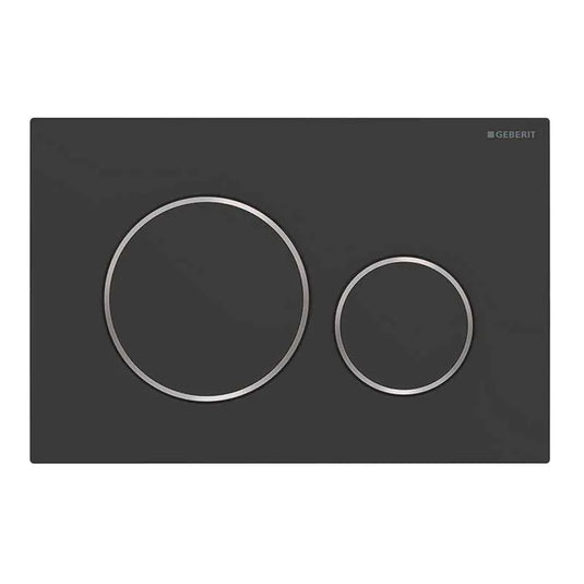 Geberit Sigma20 Round Dual Flush Plate Matt Black | 115.882.14.1