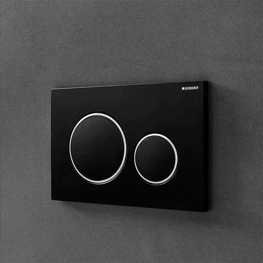 Geberit Sigma20 Round Dual Flush Plate Matt Black | 115.882.14.1