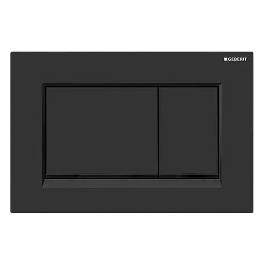 Geberit Sigma20 Square Dual Flush Plate Matt Black / Black | 115.883.16.1