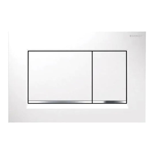 Geberit Sigma20 Square Dual Flush Plate White / Chrome | 115.883.KJ.1