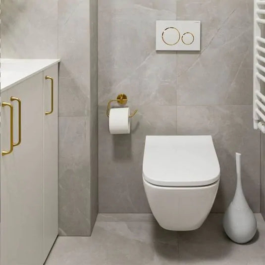 Geberit Sigma21 Dual Flush Control White / Brass | 115.652.SI.1