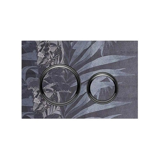 Geberit Sigma50 Round Dual Flush Plate Customisable & Black Chrome | 115.651.00.1