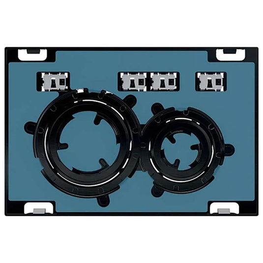 Geberit Sigma50 Round Dual Flush Plate Customisable & Black Chrome | 115.651.00.1