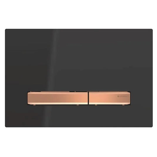 Geberit Sigma50 Square Dual Flush Plate Black & Red Gold | 115.670.DW.2