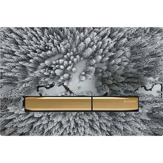 Geberit Sigma50 Square Dual Flush Plate Customisable & Brass | 115.672.00.2