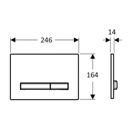 Geberit Sigma50 Square Dual Flush Plate Customisable & Brass | 115.672.00.2